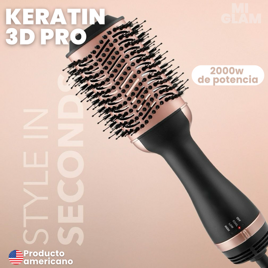Keratin 3D PRO | Cepillo Secador y Moldeador